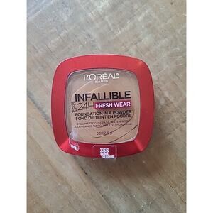 Loreal Infallible 24H Fresh Wear Foundation‎ In A Powder Sealed 355 Sienna